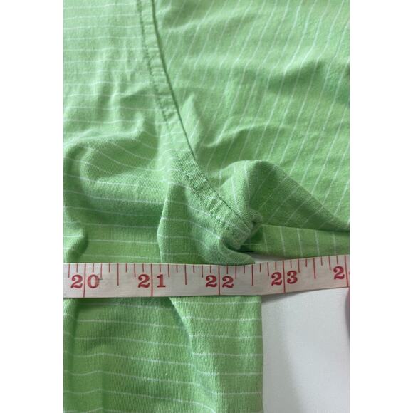 Peter Millar Green Striped Short Sleeve Polo Shirt Size large EUC - Picture 5 of 5